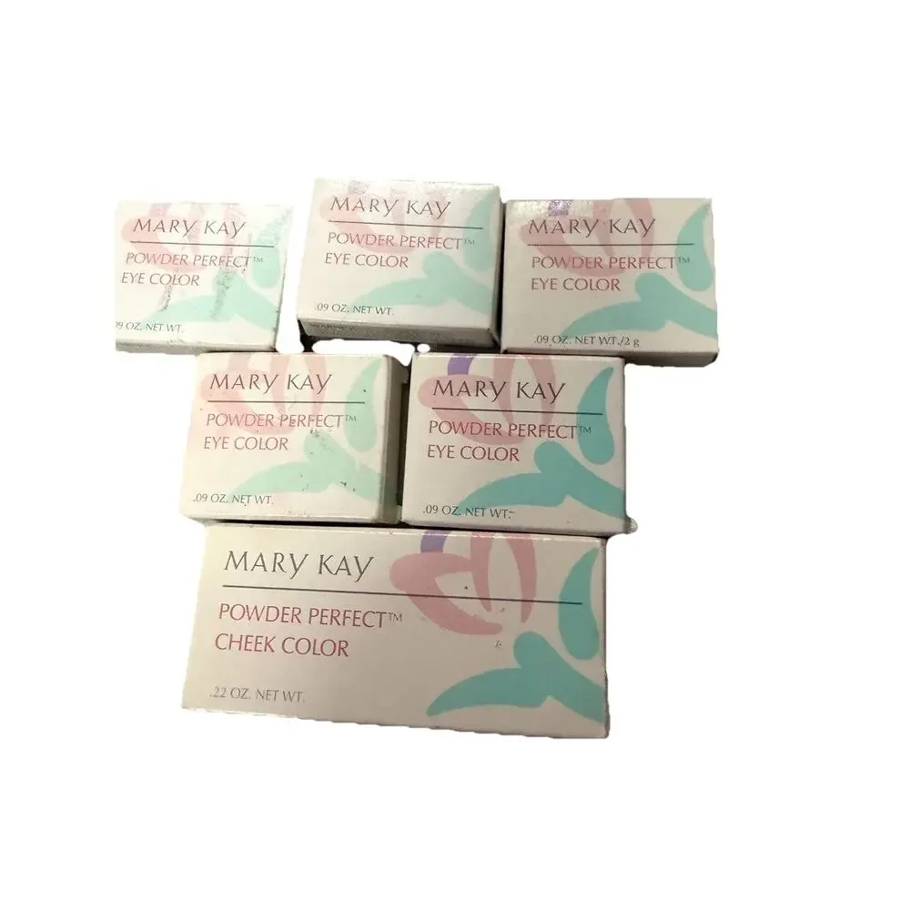 Vintage Mary Kay Powder Perfect Eye Color & Cheek Color NOS Makeup Lot